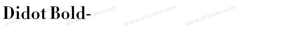 Didot Bold字体转换